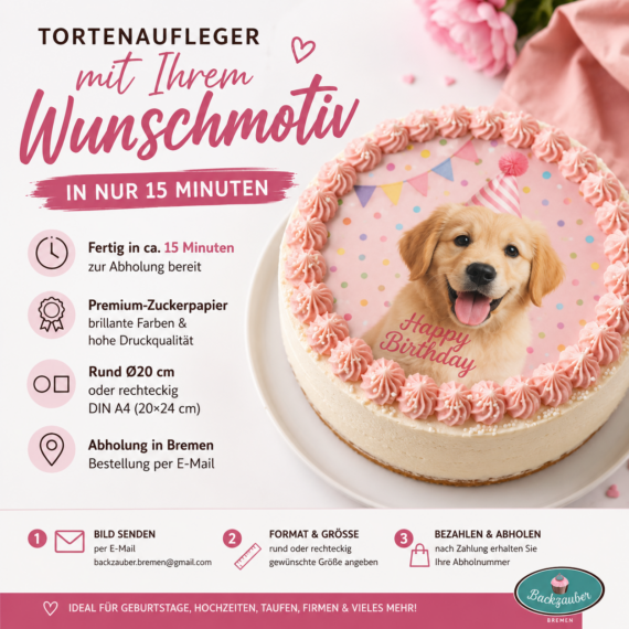 Essbarer Tortenaufleger mit Wunschmotiv – in nur 15 Minuten