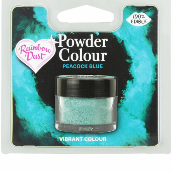 Puderfarbe Plain and Simple Lebensmittelfarbe POWDER COLOUR PEACOCK BLUE RETAIL