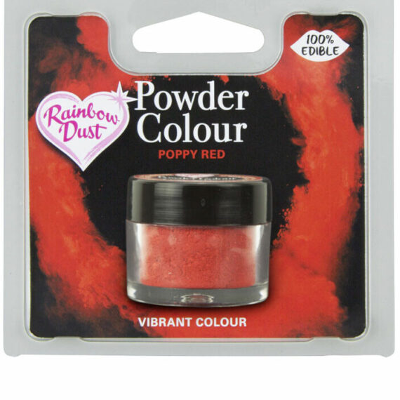 Puderfarbe Plain and Simple Lebensmittelfarbe POWDER COLOUR POPPY RED RETAIL