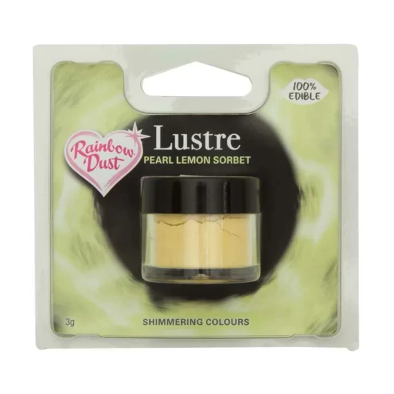 Rainbow Dust edible Lustre alle Farben LUSTRE PEARL LEMON SORBET RETAIL