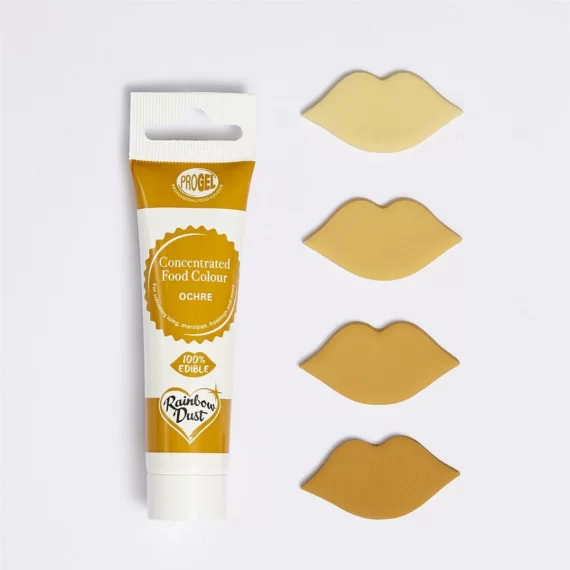 Rainbow Dust ProGel Ochre (Ocker) 25 ml Gelfarbe Lebensmittelfarbe