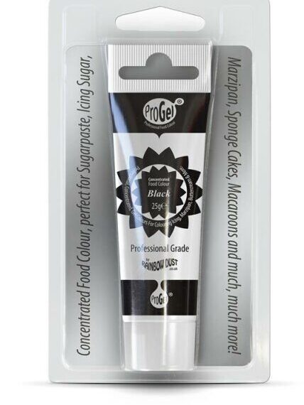 Rainbow Dust ProGel schwarz 25 ml Gelfarbe Lebensmittelfarbe