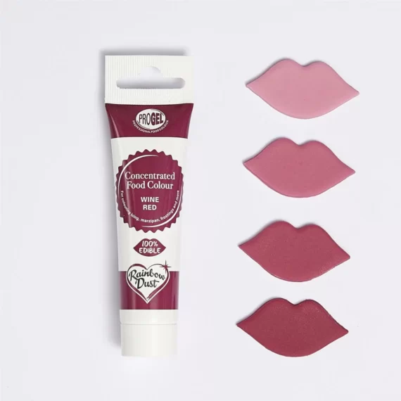 Rainbow Dust ProGel Wine Red 25 ml Gelfarbe Lebensmittelfarbe