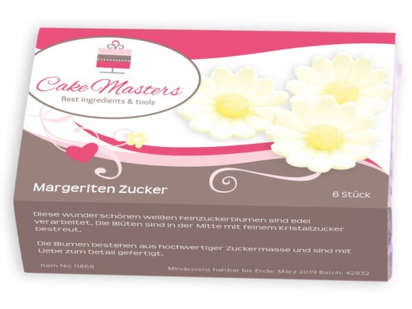 Cake-Masters Margeriten Zucker 6 Stück