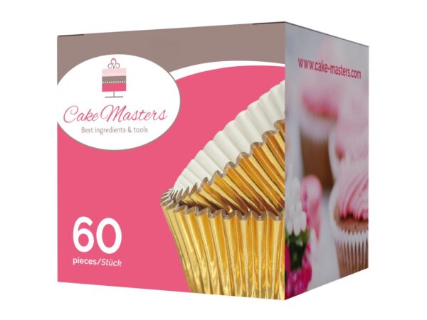 Cake-Masters Muffinkapseln 50mm Alu gold 60 Stück