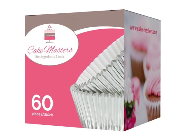 Cake-Masters Muffinkapseln 50mm Alu silber 60 Stück