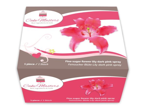 Cake-Masters Feinzucker Blüte Lily dark pink spray