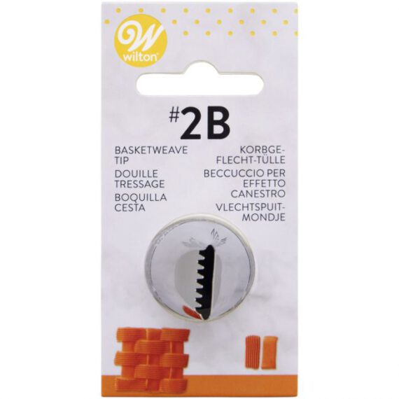WILTON DECORATING TIP #2B BASKETWEAVE CARDED