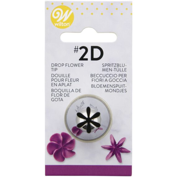 WILTON DECORATING TIP #2D DROPFLOWER CARDED