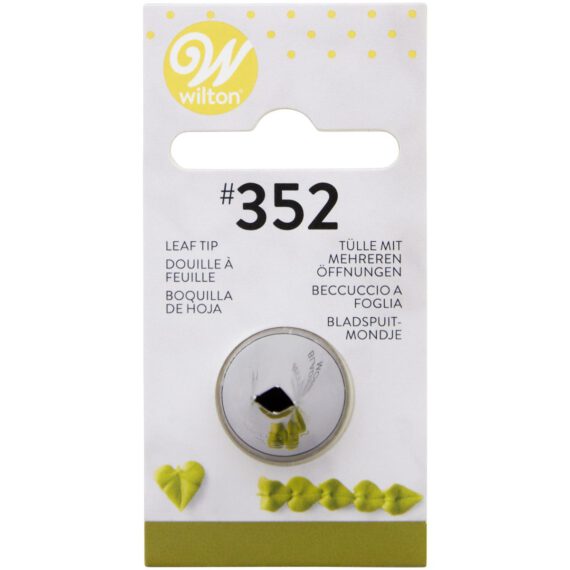WILTON DECORATING TIP #352 LEAF CARDED