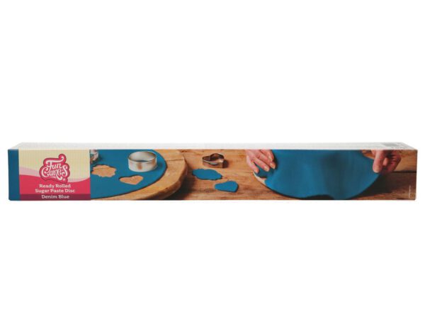 FunCakes Ausgerollte Rollfondant-Decke denim blue Durchmesser 36cm