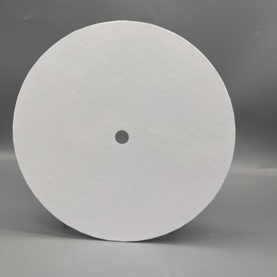 Weiße Cake Card Ø 20 cm, 3 mm, mit Mittelloch