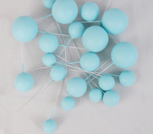 Ballons Bubbles Einstecker 20 Stk. - Matt Hellblau