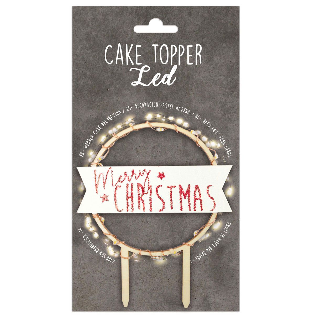 SCRAPCOOKING TORTENAUFLEGER LED FROHE WEIHNACHTEN
