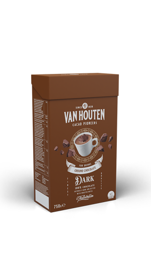 Van Houten Ground Dark Chocolate, Trinkschokoladenpulver 750g MHD