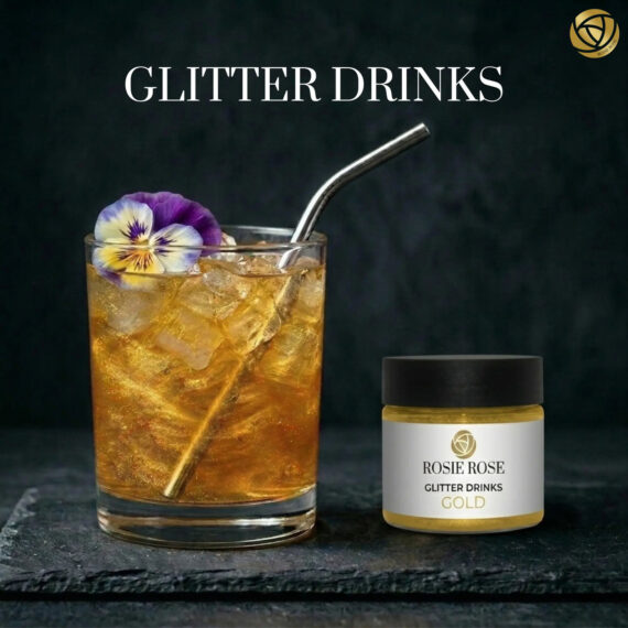 Rosie Rose Glitter Drinks Gold