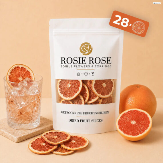Rosie Rose Getrocknete Fruchtscheiben Grapefruit – 28 Stück