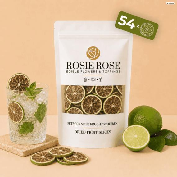 Rosie Rose Getrocknete Fruchtscheiben Limette – 54 Stück