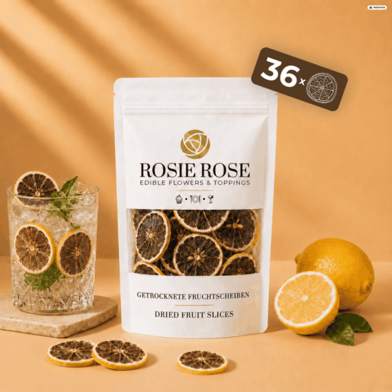 Rosie Rose Getrocknete Fruchtscheiben Zitrone – 36 Stück