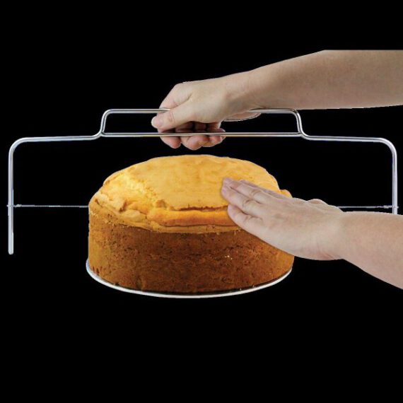 PME Tortenteiler Cake Leveler 30 cm mit höhenverstellbarem Schneiddraht